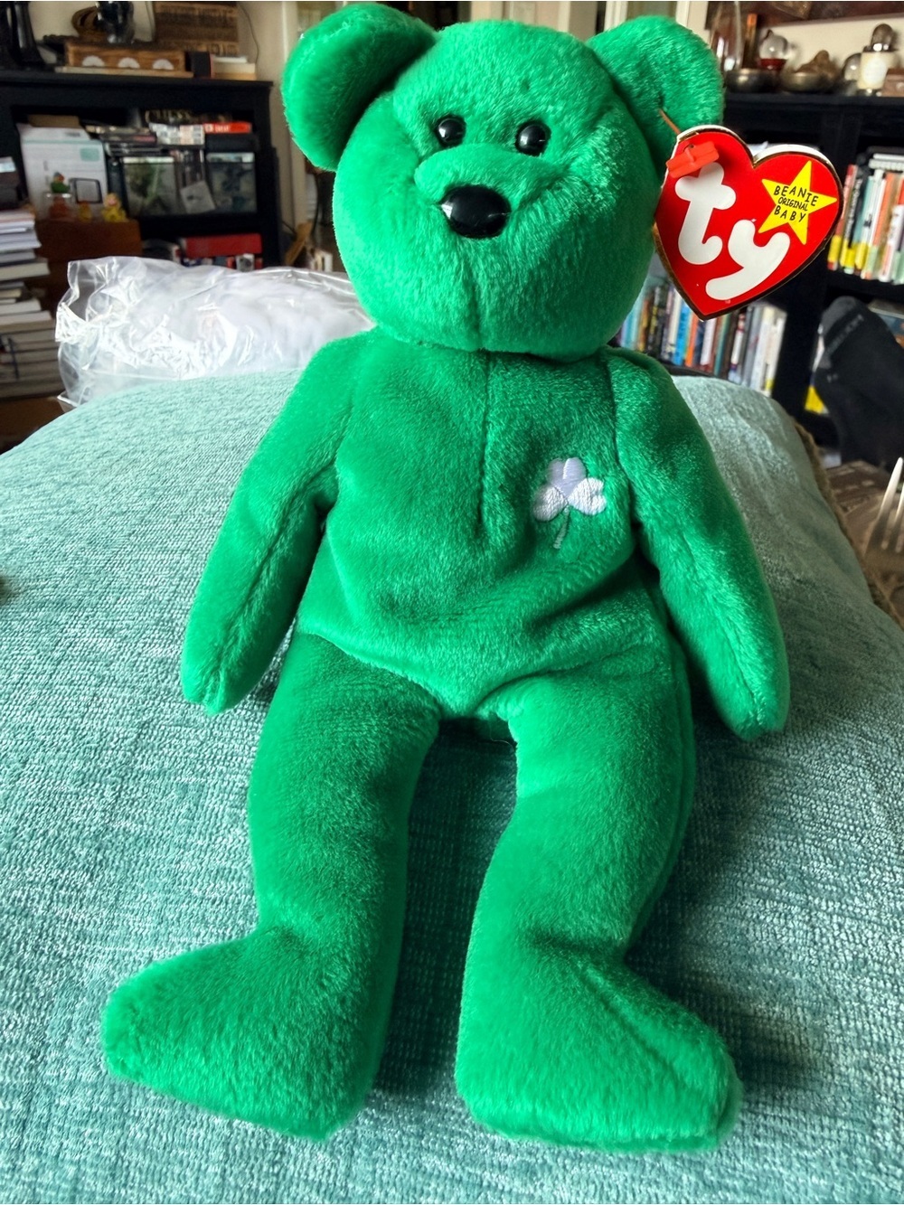 Ty Beanie Baby Erin The Bear 1997 Retired Plush Toy